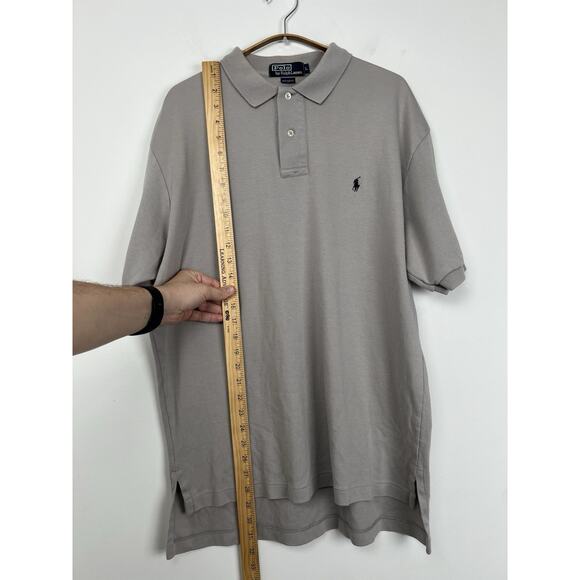 Polo Ralph Lauren Shirt Mens Large Gray Classic Fit Golf Pony Logo Short Sleeve - Picture 6 of 6
